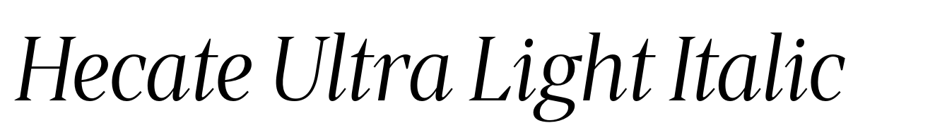 Hecate Ultra Light Italic